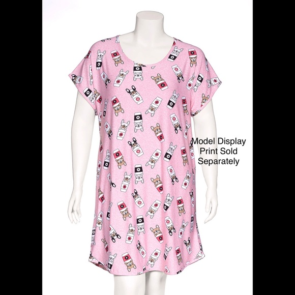 Printed Night Shirt - Picture 4 of 4